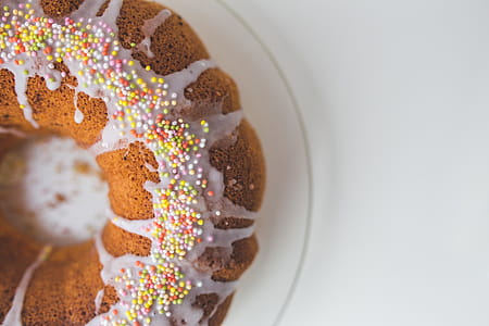 fondant cake on white plate thumbnail