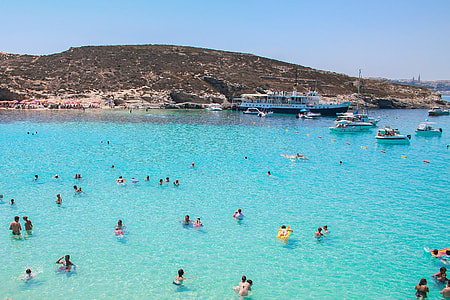 Swimming in Clear Sea at the Beach thumbnail