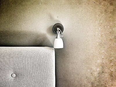 turned-on wall lamp thumbnail