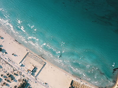 aerial view of seashore during daytime thumbnail