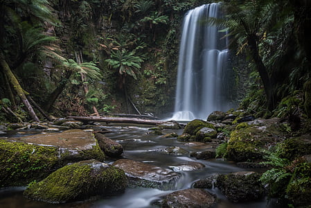 time lapse photography of waterfalls thumbnail