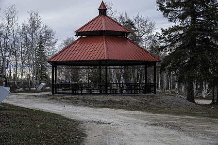 Gazebo by Great Slave Lake at North Arm Territorial Park thumbnail
