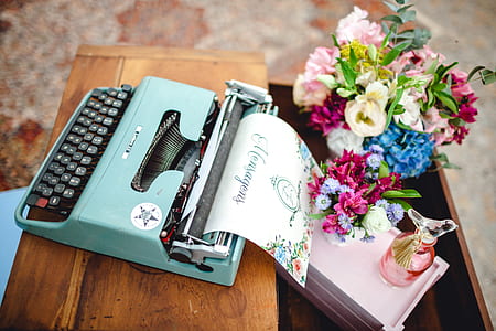 typewriter on wooden drawer thumbnail