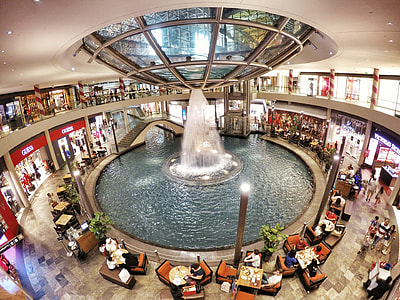 round water fountain inside restaurant thumbnail