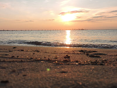 sea, dawn, nature, sky thumbnail