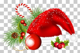 Christmas decoration Christmas ornament , Transparent Christmas Santa Hat and Ornaments Decoration , Christmas-themed hat PNG clipart
