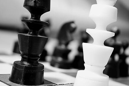 Grayscale Photography of Chess Pawns thumbnail