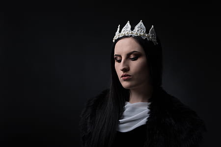 portrait photography of woman wearing crown thumbnail