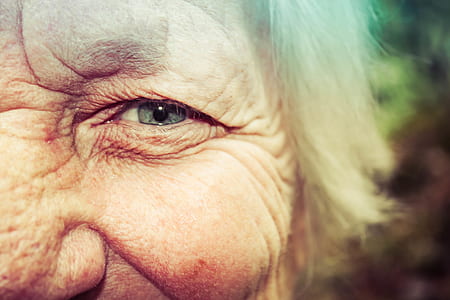 closeup photography of white haired person portrait thumbnail
