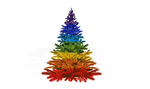 multicolored Christmas tree thumbnail