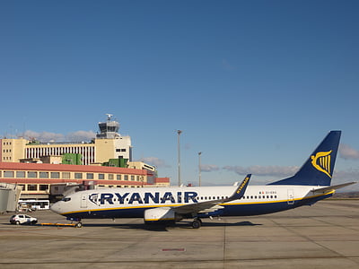 white and blue Ryanair plane on airport under blue sky at daytime thumbnail