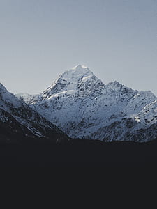 mountain peak under white clouds thumbnail