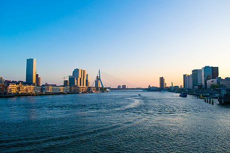sea surrounded by high rise buildings thumbnail