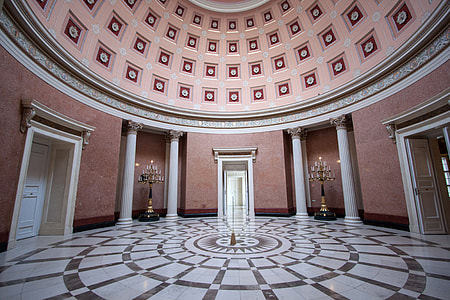 Hall under the dome in the National Museum in Budapest, Hungary thumbnail