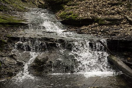 Running Waterfall at the end of Parfrey's Glen, Wisconsin thumbnail