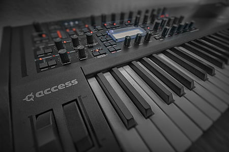 black and gray Acess electronic keyboard thumbnail