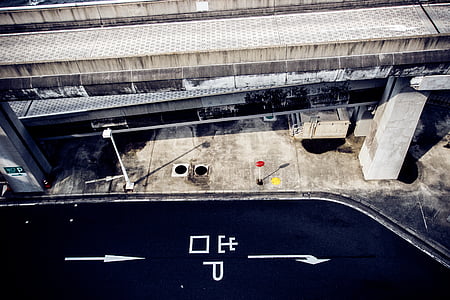 aerial view of road near building thumbnail