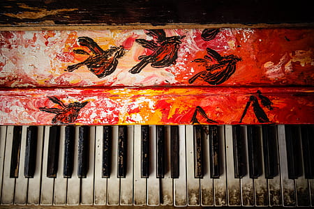 red, black, and yellow piano thumbnail