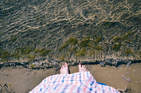 beach, feet, water, wave thumbnail
