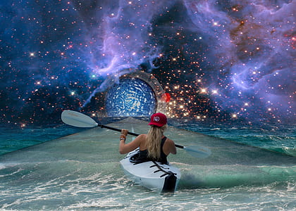 woman riding on kayak thumbnail