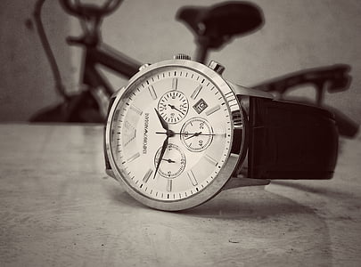 photography of Emporio Armani chronograph watch at 1:43 thumbnail