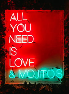 white and blue neon LED signage thumbnail