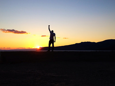 silhouette of man on sunset thumbnail