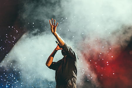 man holding microphone thumbnail