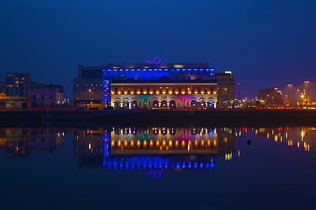 night, water, dublin, reflections thumbnail
