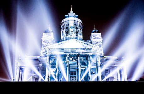 Photography of Illuminated Building at Night thumbnail