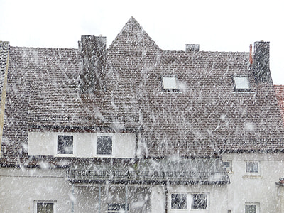 brown concrete castle with snow pouring thumbnail