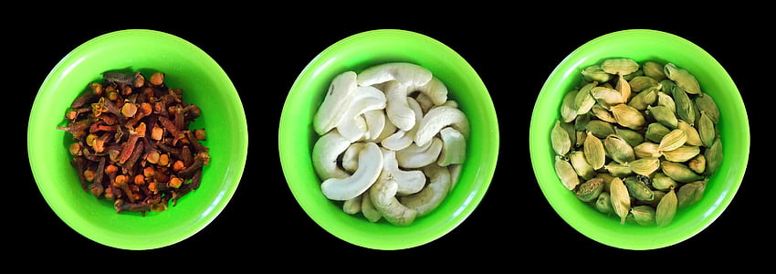 three assorted seasonings on white bowls thumbnail