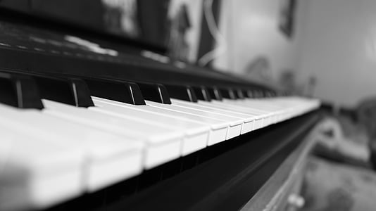grayscale photography of piano thumbnail