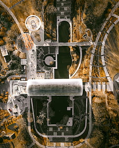 bird's eye view photography of gray stadium thumbnail