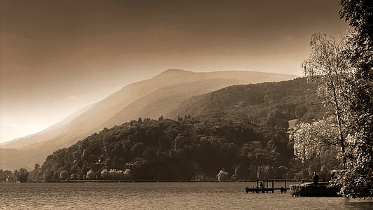 sepia toned photo of mountain thumbnail