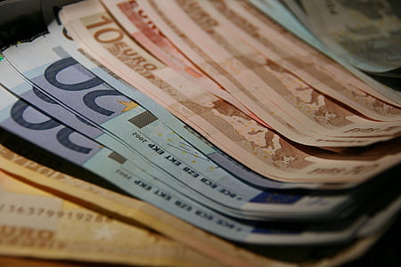 Euro banknote lot on top of table thumbnail