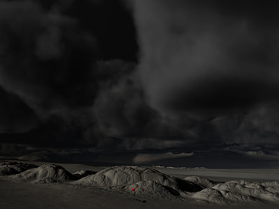 grayscale photo of mountains with road on center thumbnail