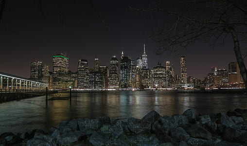 grayscale photo of cityscape thumbnail