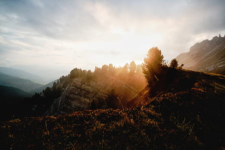 Mountain Ranges during Golden Hour thumbnail