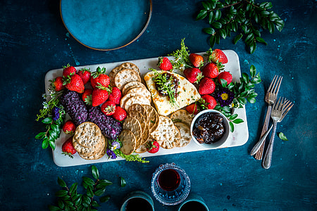 variety of food on tray thumbnail