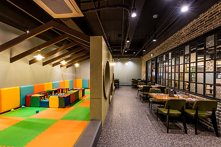 green dining set inside room thumbnail