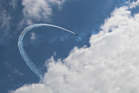 soaring airplane near clouds thumbnail