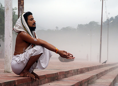 sitting man and closing his eyes thumbnail