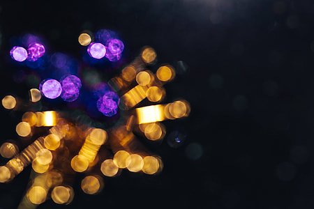 Golden and blue christmas ornaments thumbnail