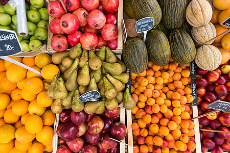assorted kinds of fruits in baskets thumbnail