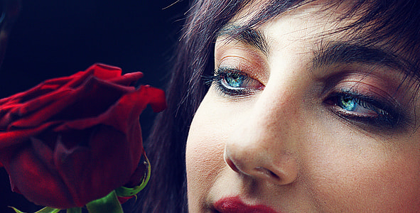 woman near red rose thumbnail