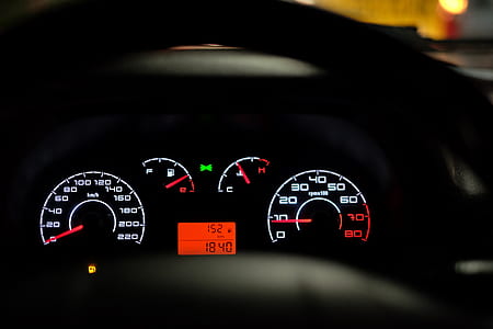 black vehicle digital instrument panel cluster thumbnail