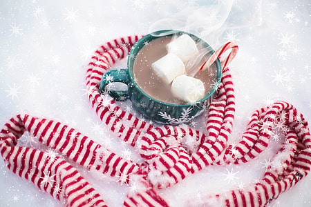 green ceramic mug filled with marshmallows thumbnail