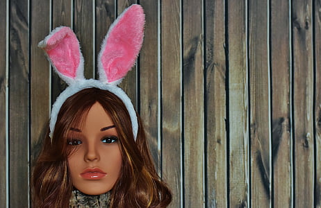 brown haired doll with bunny headband thumbnail