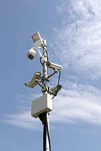 security camera post with light thumbnail
